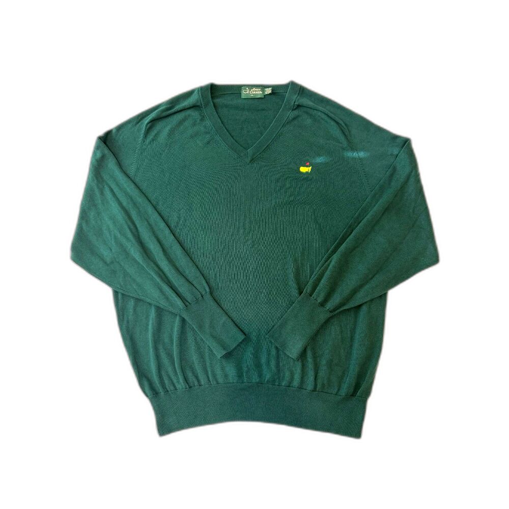 VTG Amen Corner Men's XL Masters Augusta Pullover Golf Sweater Green Pima Cotton